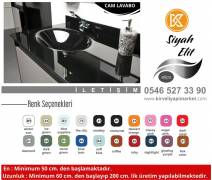 50*65 cm SİYAH ELİT Cam Lavabo #kirveliyapimarket