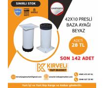42x10 Presli Baza Ayağı Beyaz #kırveliyapımarket