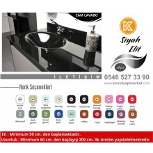 50*95 cm SİYAH ELİT Cam Lavabo #kirveliyapimarket
