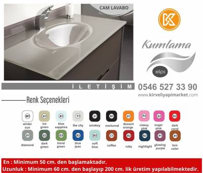 50*85 cm KUMLAMA Cam Lavabo #kirveliyapimarket
