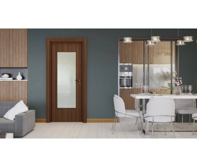 Variodor Alize Seri Kapı VDA-50 Kızıl Ceviz Camlı Model #kirveliyapimarket